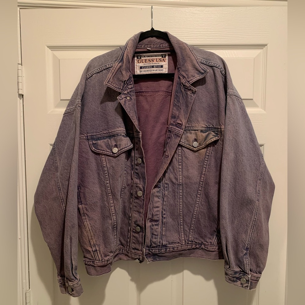 Vintage GUESS Dyed Blue Jean Jacket